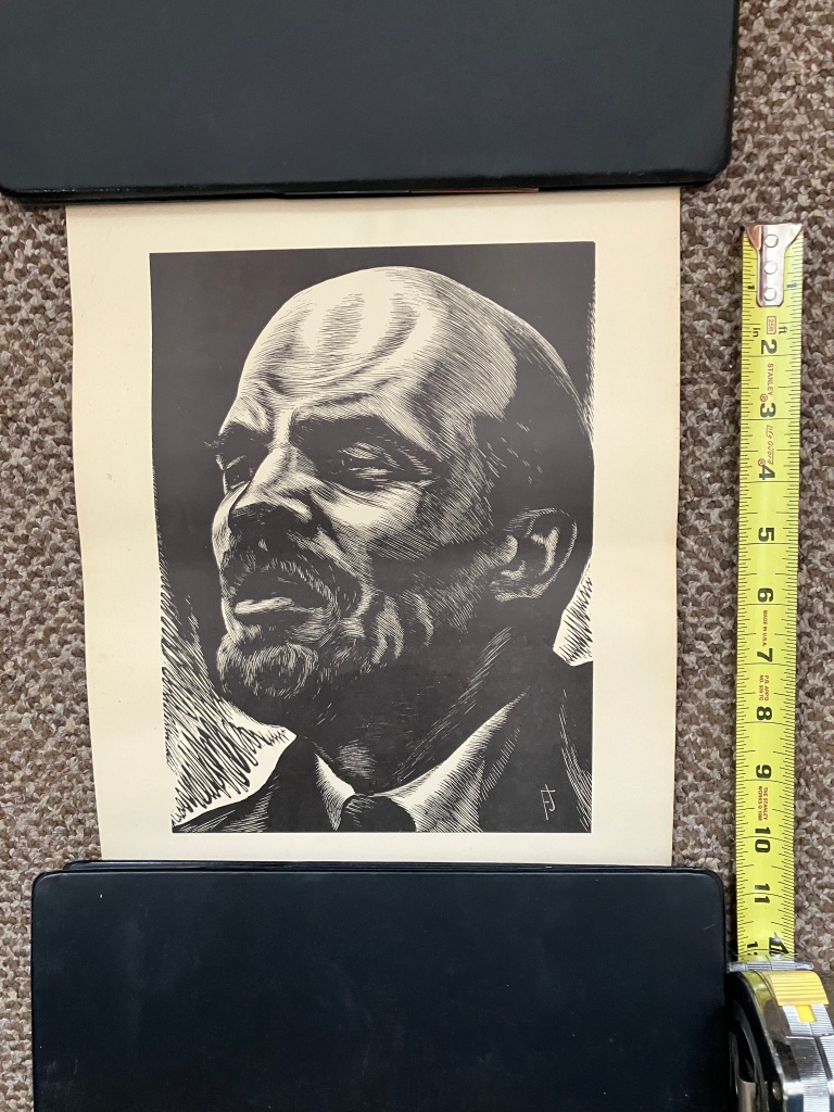 10.	V.I. Lenin lithograph by Isac Friedlander.  10”x14”.  Excellent condition.  Starting bid at $55 Increase by $5.