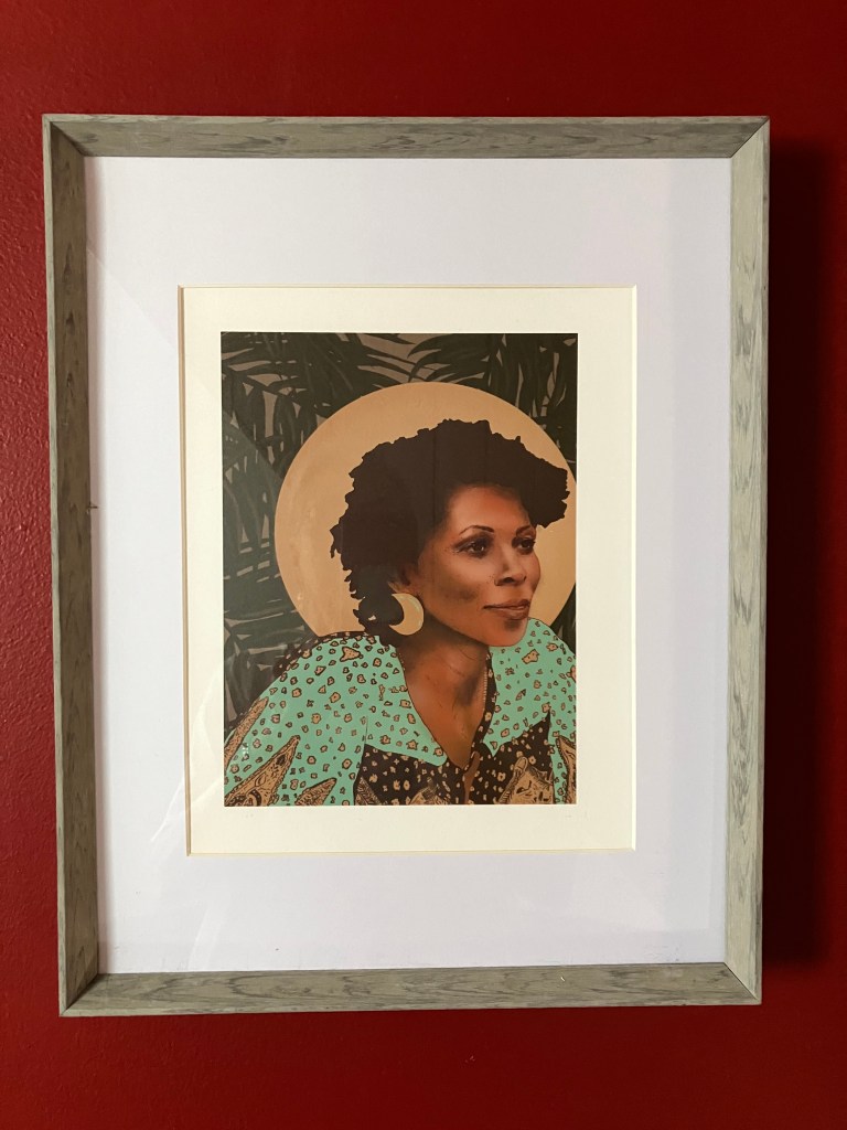 5.	Assata Shakur print, frame 11 ½”x14 ½”.  Mint condition.  Starting bid $45 Increase by $5